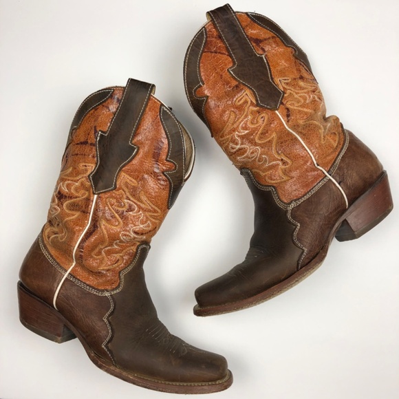 Rudel Square Toe Heeled Cowboy Boots - Picture 3 of 14